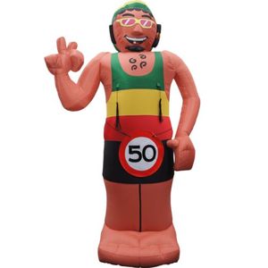 Personalizado al aire libre Países Bajos Inflable Abraham montando una motocicleta muñeca inflable para amantes <span class=keywords><strong>de</strong></span> la motocicleta - Product Image 4