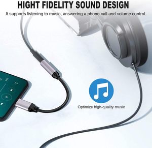 Dajiang Tùy Chỉnh <span class=keywords><strong>USB</strong></span> Loại C Để 3.5Mm Nữ Headphone Jack Adapter 2 Gói <span class=keywords><strong>USB</strong></span> C Nylon AUX Cáp Âm Thanh - Product Image 5