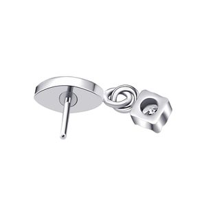 Eternal Metal-piedra Marquesa de titanio ASTM F136, Labret sin rosca, piercing - Product Image 2