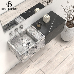 Lavabo de pared de gama alta Empalme de piedra natural Producto de lavabos Premium - Product Image 1