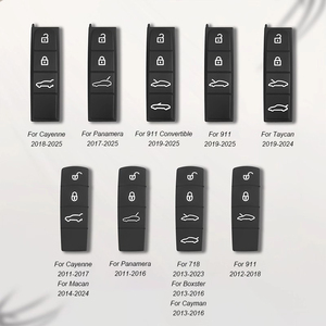 <span class=keywords><strong>Funda</strong></span> de goma para llave de coche, reemplazo de botón de control remoto para <span class=keywords><strong>Porsche</strong></span> Panamera Cayenne Macan 911 Taycan 718 <span class=keywords><strong>Boxster</strong></span> Cayman - Product Image 2