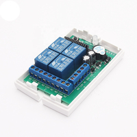 Interruptor inalámbrico Universal de circuito de Control remoto RF, 433Mhz, CC de 12V/24V, 4 canales, receptor de relé RF
