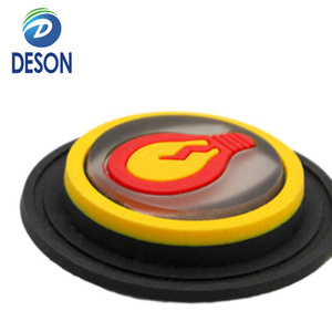 Deson low moq Etiqueta de goma de la marca registrada de pegamento suave Sello de pegamento para ropa Regalo creativo Iniciales de la marca de moda Parches de goma personalizados - Product Image 3