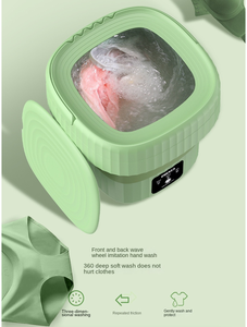 Soldes - Machine à laver et sèche-<span class=keywords><strong>linge</strong></span> mini pliable à affichage numérique 12V 6L - Product Image 5