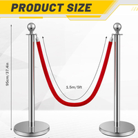 Bonne qualité post Stanchion barrière de trafic file d'attente corde contrôle des foules