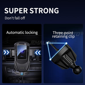 Cargador Inalámbrico para Auto de 40W, Soporte para Teléfono con Carga Súper Rápida, Rotación Automática con Pinza, Espejo de Vidrio - Product Image 5
