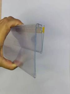 काज के साथ कवर-चेहरा सामने बाड़ के लिए दुकान के लिए सुपरमार्केट शेल्फ प्लास्टिक कीमत स्पष्ट खुदरा प्रदर्शन पीवीसी साइन धारक - Product Image 3