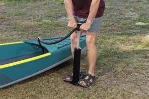 Bestway 65179 Kayak de pêche gonflable <span class=keywords><strong>Hydro</strong></span> <span class=keywords><strong>Force</strong></span> Arrow Elite X1 gonflable 1 personne point de chute Kayak ensemble 3.65 m bateau de sport - Product Image 3