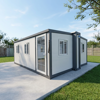 Conteneurs pliables extensibles, maison préfabriquée personnalisée imperméable, conteneurs pliables, mini-maison préfabriquée avec salle de bain complète