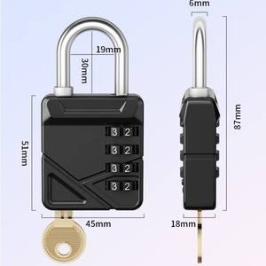 <span class=keywords><strong>Cadenas</strong></span> à combinaison à double ouverture en alliage de zinc à <span class=keywords><strong>4</strong></span> <span class=keywords><strong>chiffres</strong></span> pour casier de gym, portail d'entrepôt, bagages, protection de sécurité - Product Image 5