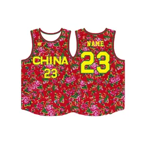 Chinesisches traditionelles nordöstliches Blumen-Herren-T-Shirt Vintage-Blumen-T-Shirt kurze Ärmel Straßenweste