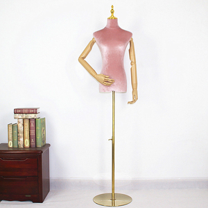 Maniquí de Mujer de Medio Cuerpo, Torso Realista <span class=keywords><strong>con</strong></span> <span class=keywords><strong>Brazos</strong></span> <span class=keywords><strong>Articulados</strong></span> de Madera, Forma de Vestir - Product Image 3