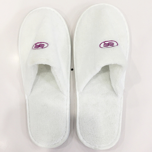 Desechable spa barato del dedo del pie cerrado personalizada Hotel artículos a granel zapatillas - Product Image 2