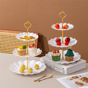 Juego de 10 Platos de Plástico para Frutas, Postres, Bocadillos y Pasteles, Soporte de Exhibición para Decoración de Hogar, Bodas y Fiestas de Cumpleaños, Venta al Por Mayor - Product Image 3