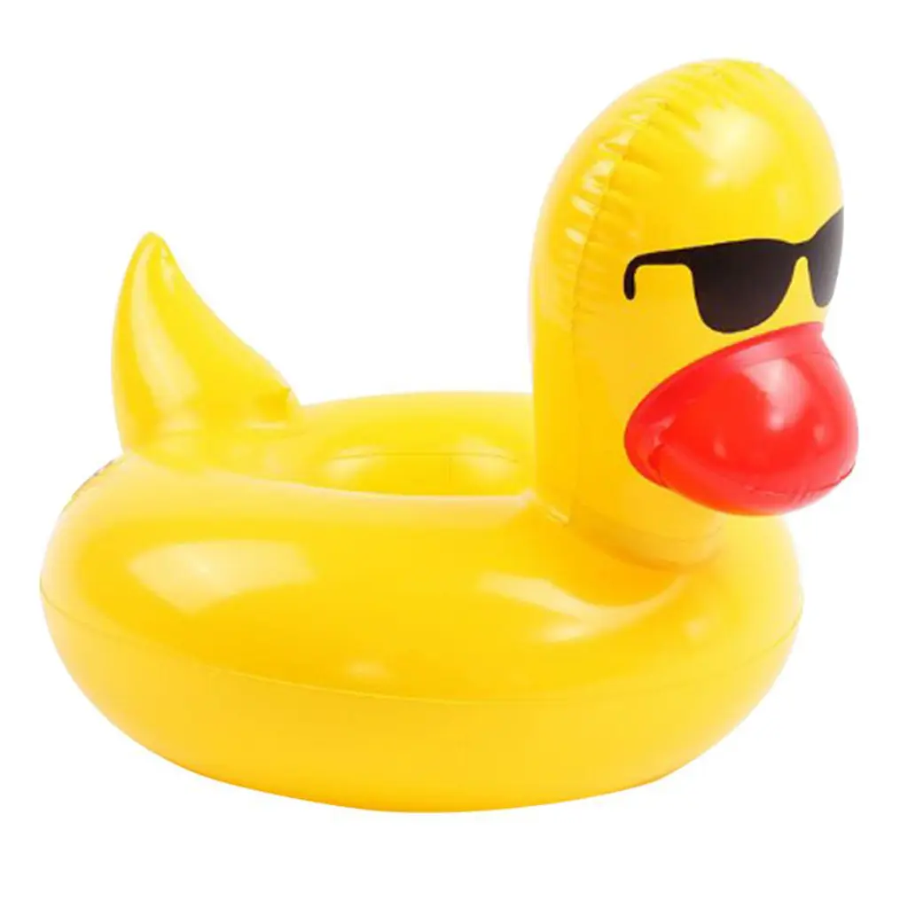 A buon mercato Hot Multiple Designs personalizzato sunglass duck Cup Holder vassoio per piscina PVC gonfiabile Pool beach Floating Drink Cup Holder