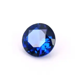 Bobine de pierres précieuses couleur bleue 1/113 #, accessoire de laboratoire synthétique ample, taille musée 3 à 10mm, pour création de spinelle à coupe ronde