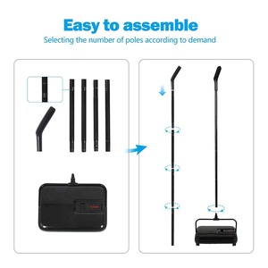 <span class=keywords><strong>Balai</strong></span> manuel à pousser pour tapis et moquettes, nettoyeur de sols pour la maison et le bureau, élimine poussière, débris et papier, avec brosse - Product Image 3