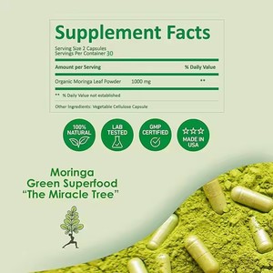 <span class=keywords><strong>Moringa</strong></span> <span class=keywords><strong>Capsules</strong></span> <span class=keywords><strong>Moringa</strong></span> Bladerenextract Supplement voor Antioxidanten, Energie, Gewrichten, Botten, Stralende Huid, Darmgezondheid - Product Image 5
