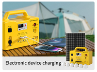 Kit d'éclairage Bluetooth FM MP3 à énergie solaire pour la maison avec 6 ampoules LED centrales électriques portables ensemble 10A Lithium Ion Jump Starter