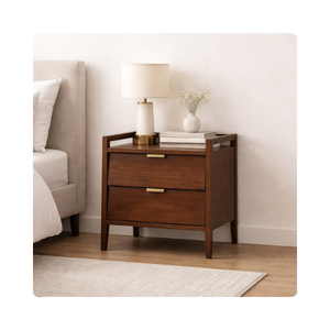 Table de chevet en bois de qualité supérieure, design moderne, écologique et durable, collection SAPA RANGE, meubles de chambre à coucher - Product Image 1