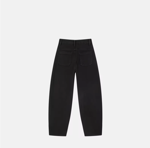 Jeans de Mezclilla de Corte Bootcut de Cintura Alta para Mujer, Talla Grande, Detalle Plisado, Estilo Vintage, Secado Rápido, Nailon/Algodón (Primavera/Otoño/Verano) - Product Image 2