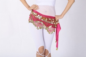 Sciarpa dell'anca a forma di onda di danza del ventre da donna con monete d'oro - Product Image 2