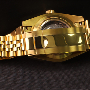 Montre-bracelet homme de luxe moderne en acier inoxydable doré, étanche, lumineuse, mécanique, <span class=keywords><strong>Seiko</strong></span> <span class=keywords><strong>Mod</strong></span> - Product Image 4