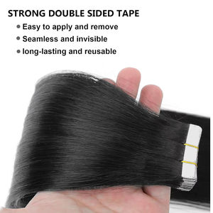 胶带直发巴西人头马天然黑色20支50克/包女性隐形粘合剂 - Product Image 4