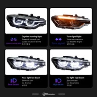 Conjunto de Faros LED Especiales para BMW Serie 3 F30 F35 2012-2019, Versión Mejorada, DRL, Señal de Giro Secuencial, Lámpara Delantera Automática