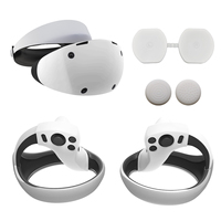 8 IN 1 PS VR 2 Housse de casque en silicone, housse de protection d'objectif 2 poignées de pouce 2 poignées de poignée 2 housses de bord de contrôleur