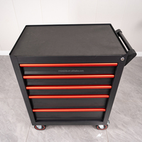 Armoire à outils mobile robuste à 5 tiroirs avec serrure à clé - Capacité de charge de 300 kg - Chariot de rangement pour garage et atelier
