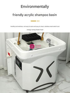 Yicheng Beauty Barato Sin plomería Tratamiento del cuero cabelludo Cabeza Spa Tanque <span class=keywords><strong>de</strong></span> agua Salón <span class=keywords><strong>de</strong></span> peluquería Lavabo para barbería - Product Image 2
