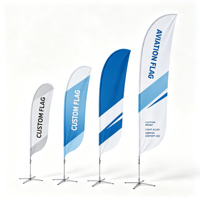Drapeau à plumes personnalisé en gros, logo personnalisé, publicité pour événements en plein air, drapeau Swooper