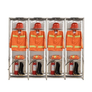 Organisateur de vêtements rotatif double face en acier inoxydable Sundvik, rotation à 360 degrés, cintre pour combinaison de pompier, style industriel - Product Image 2