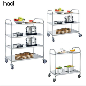 Dubai Wholesale Market Gold Trolley Luxury 3 Tier Hotels Catering Trolleys Commercial Hotel Trolley Room <strong>Service</strong> <strong>Cart</strong> for Sale - Product Image 6