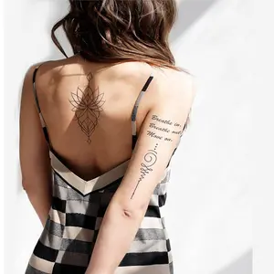 Tatuagem temporária triangular, adesivo de tatuagens corporais