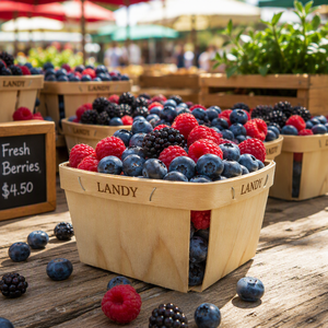 Cajas de Madera de Álamo Premium Personalizadas para Frutas y Verduras, Caja de Embalaje Ventilada y Sostenible para Bayas y Hongos - Product Image 3