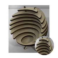 Support de bougie sphérique en bois découpé au laser, écologique, pour bougies chauffe-plat, décoration moderne pour la maison, centre de table, vente en gros OEM