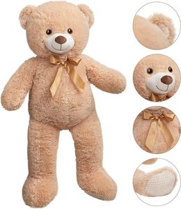 Orsacchiotto marrone enorme <span class=keywords><strong>peluche</strong></span> con nastro <span class=keywords><strong>peluche</strong></span> <span class=keywords><strong>peluche</strong></span> ragazza regali di compleanno orsacchiotto <span class=keywords><strong>gigante</strong></span> orsacchiotto per bambini - Product Image 3