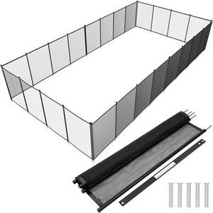 Clôture de sécurité de <span class=keywords><strong>piscine</strong></span> pliable en aluminium et plastique extensible portable, noire, filet amovible, barrière pour enfants, accessoires de nettoyage de <span class=keywords><strong>piscine</strong></span> - Product Image 2