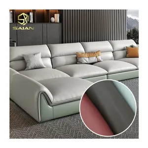 ผ้าหนังนาโนกำจัดคราบ 1.4 มม. ผลิตจากซิลิโคน ปราศจากสารเคมี ผิวสัมผัสแบบหนังวัวลายลิ้นจี่ สำหรับรถยนต์ เฟอร์นิเจอร์ และโซฟา - Product Image 1