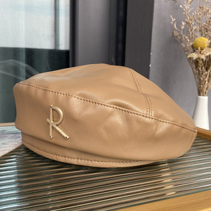 Boina Coreana con Letra R de Fufan, <span class=keywords><strong>Gorro</strong></span> de <span class=keywords><strong>Pintor</strong></span> para Niños, Estilo Vintage, para Otoño/Invierno, que Combina con Todo, <span class=keywords><strong>Gorro</strong></span> de Copa Pequeña - Product Image 4