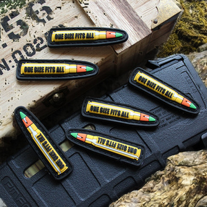 MELSFIT SPORTS ขนาดเดียวใส่ได้ทุกขนาด ผ้าใบ PVC พร้อมเชือกผูก 3 มิติ ยางนุ่มแบบ Hook and Loop ลายกระสุน 1 แบบ สำหรับติดเสื้อผ้า - Product Image 2