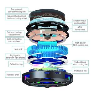 Refroidisseur de tablette semi-conducteur X42 9V 3A 27W, plaque de refroidissement magnétique, ventilateur de refroidissement RGB, radiateur pour iPad - Product Image 4