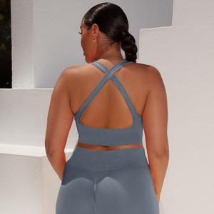Plus tamaño de etiqueta privada Conjunto Deportivo ropa deportiva sin arrugado trasero Yoga de las mujeres gordas - Product Image 3