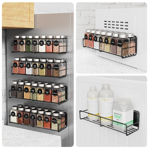 Multi-Functional Movable <b>Kitchen</b> <b>Storage</b> <b>Rack</b> Metal Magnetic Spice <b>Rack</b> for Refrigerator Organizer - Product Image 3