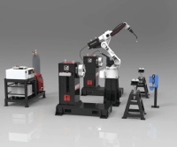 Robot de soudage MIG à double poste avec suivi de la couture pour les brides