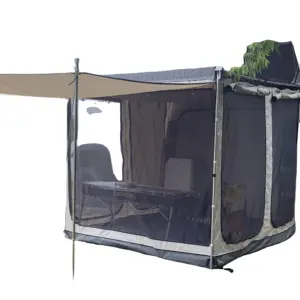 SUV车顶帐篷露营车扩展侧壁室车辆可伸缩遮阳篷带房间