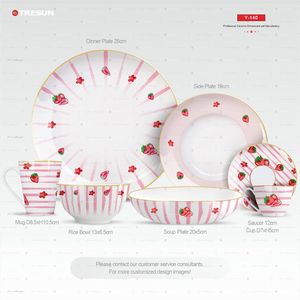 Juego <span class=keywords><strong>de</strong></span> vajilla <span class=keywords><strong>de</strong></span> porcelana <span class=keywords><strong>de</strong></span> alta calidad, juego <span class=keywords><strong>de</strong></span> vajilla <span class=keywords><strong>de</strong></span> <span class=keywords><strong>fresa</strong></span> personalizado, <span class=keywords><strong>precio</strong></span> <span class=keywords><strong>de</strong></span> fábrica al por mayor, nuevo diseño, <span class=keywords><strong>2022</strong></span> - Product Image 2