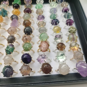 خواتم مجوهرات راقية ، مجوهرات كريستال جمشت من حجر الشمس الفلوريت الطبيعي الملون للهدايا - Product Image 3
